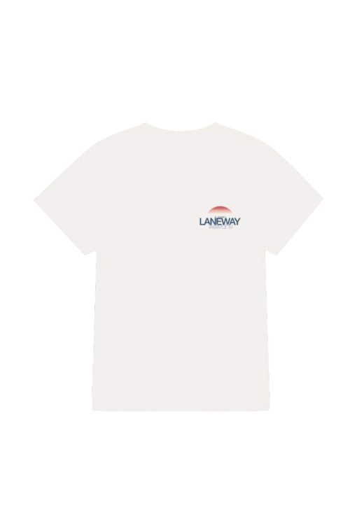 Red Sun White Tshirt by Laneway Festival